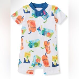 Burt's Bees Baby Baby Short Sleeve Pajamas, One-piece Sleeper Romper Pjs 0-3 M